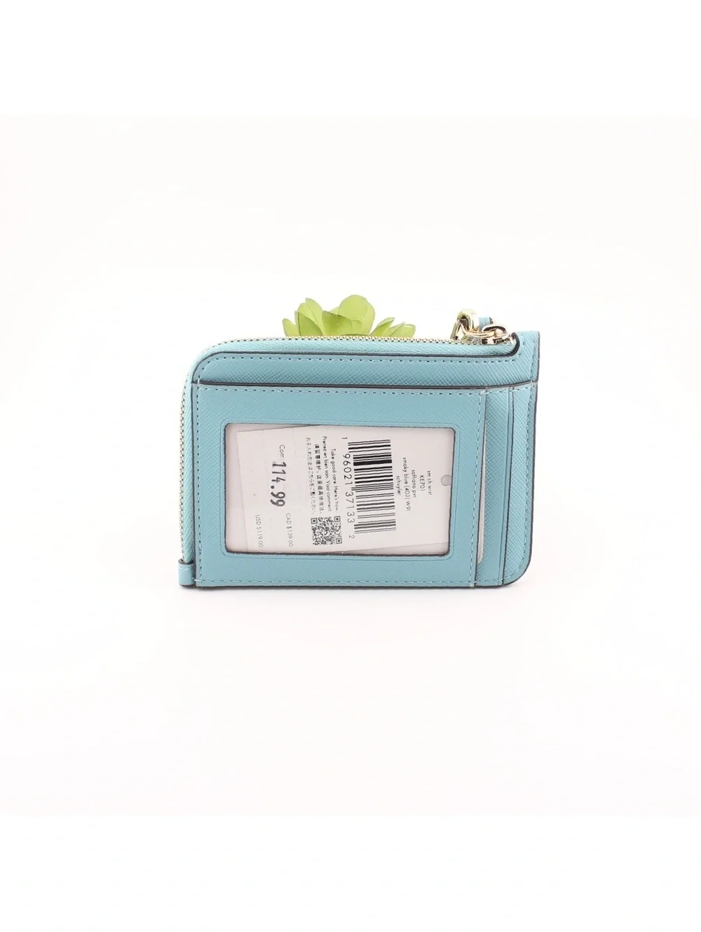 Kate Spade Smoky Blue Saffiano Small Chain Wristlet